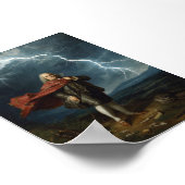 Benjamin Franklin und Blitzexperiment 1752 Poster (Ecke)