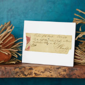 Benjamin Franklin Unterzeichnete Karo 2. Oktober 1 Fotoplatte (Seite)