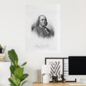BENJAMIN FRANKLIN von Henry Bryan Hall Poster (Heimbüro)