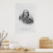 BENJAMIN FRANKLIN von Henry Bryan Hall Poster (Küche)