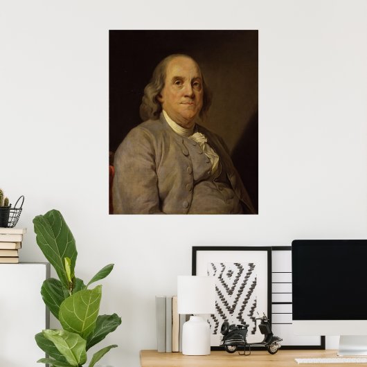 BENJAMIN FRANKLIN von Joseph-Siffred Duplessis Poster (Heimbüro)