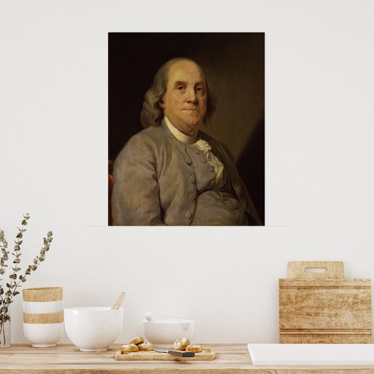 BENJAMIN FRANKLIN von Joseph-Siffred Duplessis Poster (Küche)