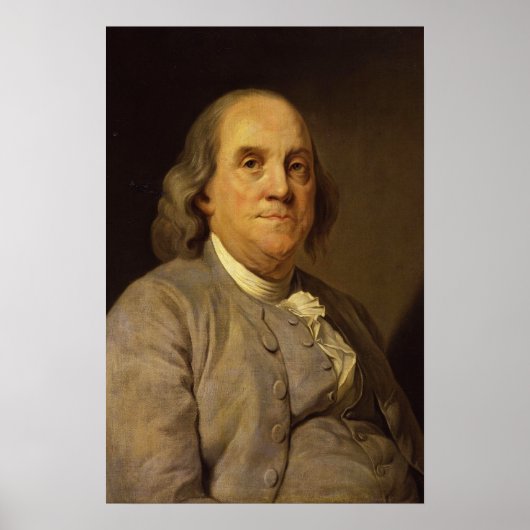 Benjamin Franklin von Joseph Siffred Duplessis Poster (Vorne)