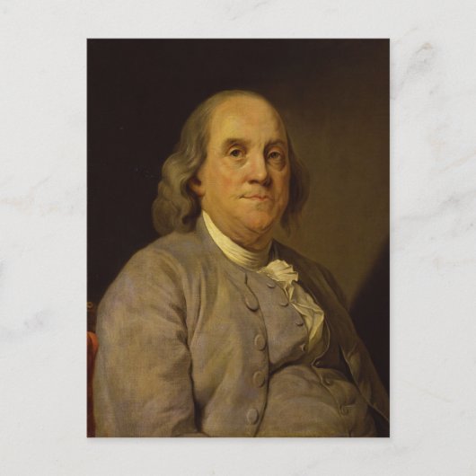 Benjamin Franklin von Joseph-Siffred Duplessis Postkarte (Vorderseite)