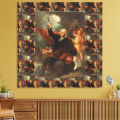 Benjamin Franklin Zeichne Elektrizität aus dem Him Leinwanddruck (Insitu (Wohnzimmer))