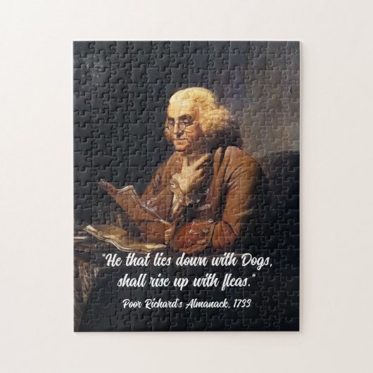 Benjamin Franklin Zitat - Benutzerdefiniertes Puzz Puzzle (Vertikal)