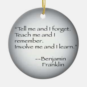 Benjamin Franklin-Zitat Keramikornament