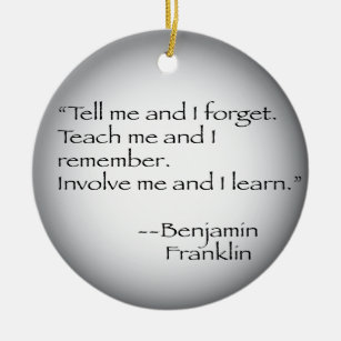 Benjamin Franklin-Zitat Keramikornament