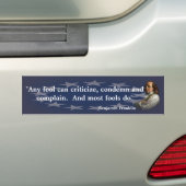 Benjamin Franklin Zitat über Narren Autoaufkleber (Auf Auto)