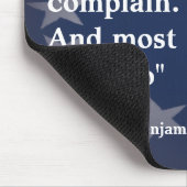 Benjamin Franklin Zitat über Narren Mousepad (Ecke)