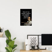 Benjamin Franklin Zitat über Narren Poster (Heimbüro)