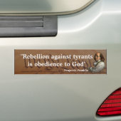 Benjamin Franklin Zitat über Rebellion Autoaufkleber (Auf Auto)