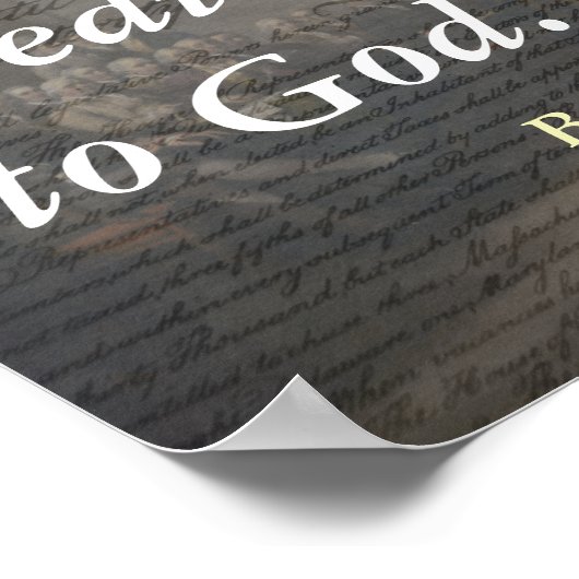 Benjamin Franklin Zitat über Rebellion Poster (Ecke)