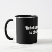 Benjamin Franklin Zitat über Rebellion Tasse (Links)