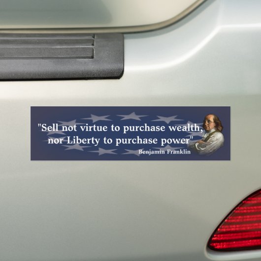 Benjamin Franklin Zitat zum Kauf von Power Autoaufkleber (Auf Auto)
