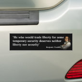 Benjamin Franklin Zitat zur Freiheit Autoaufkleber (Auf Auto)