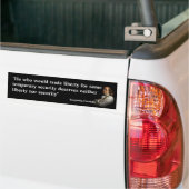 Benjamin Franklin Zitat zur Freiheit Autoaufkleber (Auf Lkw)