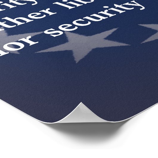 Benjamin Franklin Zitat zur Freiheit Poster (Ecke)