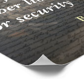 Benjamin Franklin Zitat zur Freiheit Poster (Ecke)