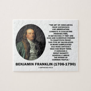 Benjamin Franklin zur Abschätzung von Wahrscheinli Puzzle