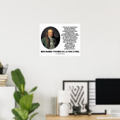 Benjamin Franklin zur Bewertung von Wahrscheinlich Poster (Heimbüro)