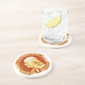 Benjamin- FranklinBriefmarke 1869 Getränkeuntersetzer (Seite)