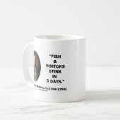 Benjamin Franklinfisch-u. -besucher-Gestank in 3 Kaffeetasse (Vorderseite Links)