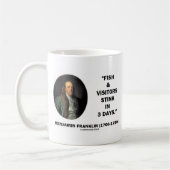 Benjamin Franklinfisch-u. -besucher-Gestank in 3 Kaffeetasse (Links)