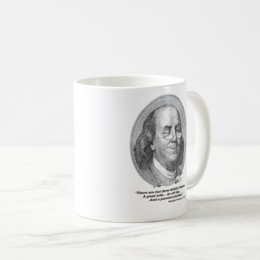 Benjamin- Franklinklempnerarbeit-Tasse Kaffeetasse (VorderseiteRechts)
