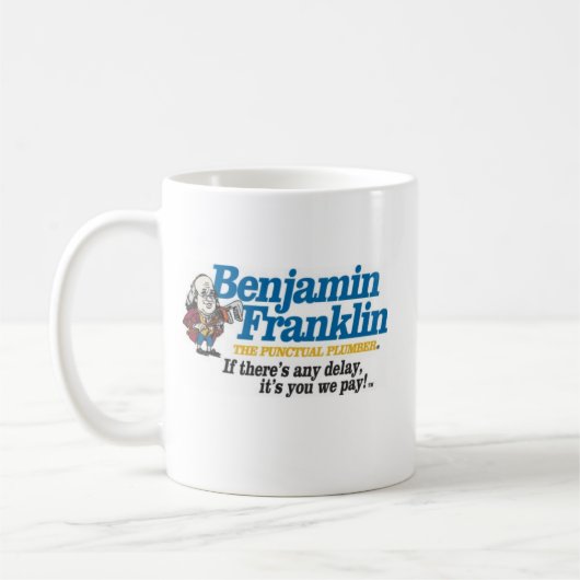 Benjamin- Franklinklempnerarbeit-Tasse Kaffeetasse (Links)