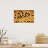 Benjamin Franklins Beitritt oder Die politischer C Poster (Küche)