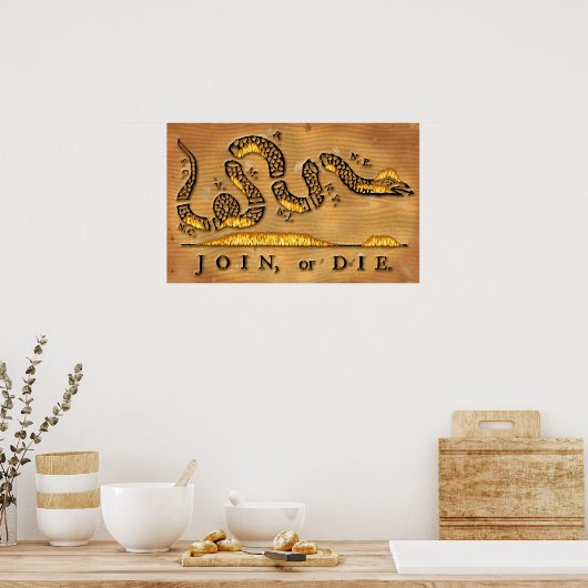 Benjamin Franklins Beitritt oder Die politischer C Poster (Küche)