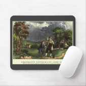 Benjamin Franklins Blitz mit dem Drachenexperiment Mousepad (Mit Mouse)