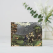 Benjamin Franklins Blitz mit dem Drachenexperiment Postkarte (Stehend Vorderseite)