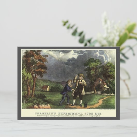 Benjamin Franklins Blitz- und Kiteverfahren (Stehend Vorderseite)