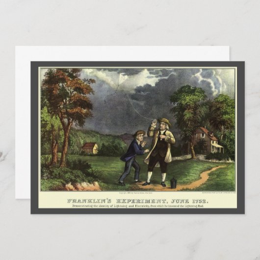 Benjamin Franklins Blitz- und Kiteverfahren (Vorne/Hinten)