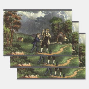Benjamin Franklins Blitz- und Kiteverfahren Geschenkpapier Set