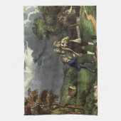 Benjamin Franklins Blitz- und Kiteverfahren Geschirrtuch (Vertikal)