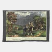 Benjamin Franklins Blitz- und Kiteverfahren Geschirrtuch (Horizontal)