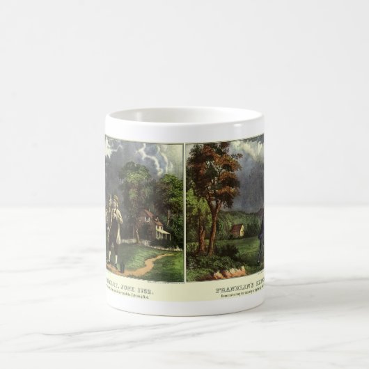 Benjamin Franklins Blitz- und Kiteverfahren Kaffeetasse (Mittel)