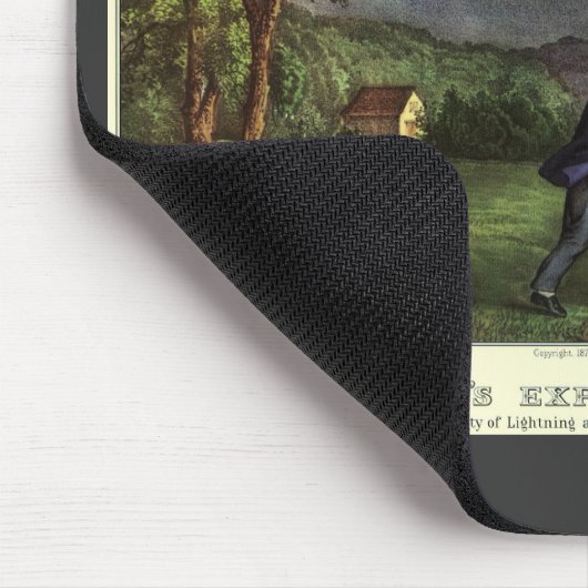 Benjamin Franklins Blitz- und Kiteverfahren Mousepad (Ecke)