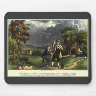 Benjamin Franklins Blitz- und Kiteverfahren Mousepad