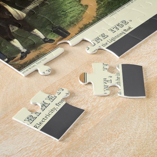 Benjamin Franklins Blitz- und Kiteverfahren Puzzle (Seite)