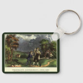 Benjamin Franklins Blitz- und Kiteverfahren Schlüsselanhänger (Vorderseite)