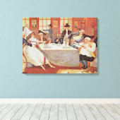 Benjamin Franklins Experimente mit Elektrizität Leinwanddruck (Insitu (Holzboden))