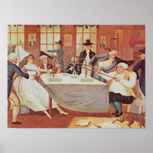 Benjamin Franklin's experiments with electricity Poster