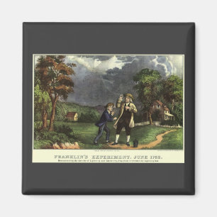Benjamin Franklins Kite- und Blitzexperiment Magnet