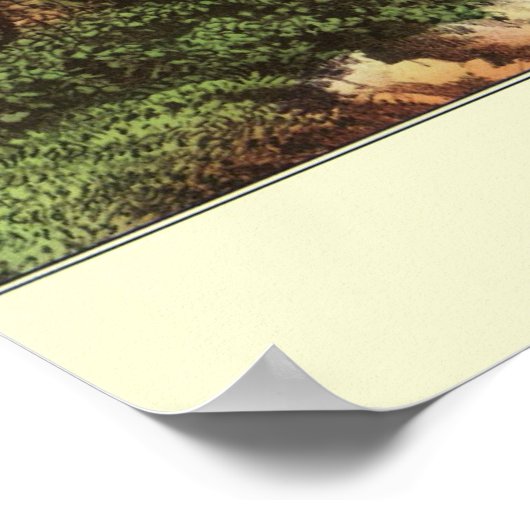 Benjamin Franklins Kite- und Blitzexperiment Poster (Ecke)