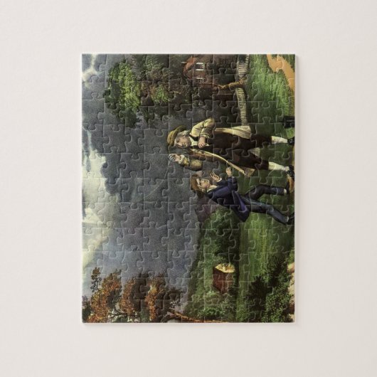 Benjamin Franklins Kite- und Blitzexperiment Puzzle (Vertikal)