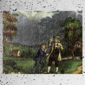 Benjamin Franklins Kite- und Blitzexperiment Puzzle